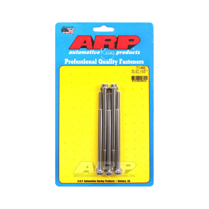 Set de șuruburi și piulițe universale ARP 1/4-28 – Oțel inoxidabil, 12 bucăți x 5 - ARP-711-4500 - 711-4500 - 3666618197340